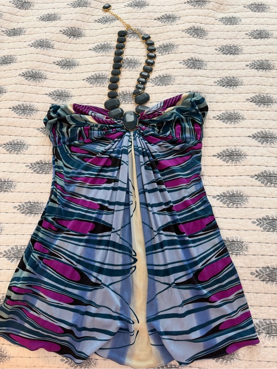 Sky Tops - Sky Silk Strapless Evening Top in Purple, Blue and Black